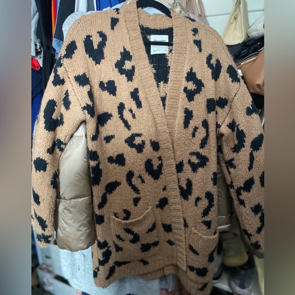 Abercrombie Leopard Cardigan